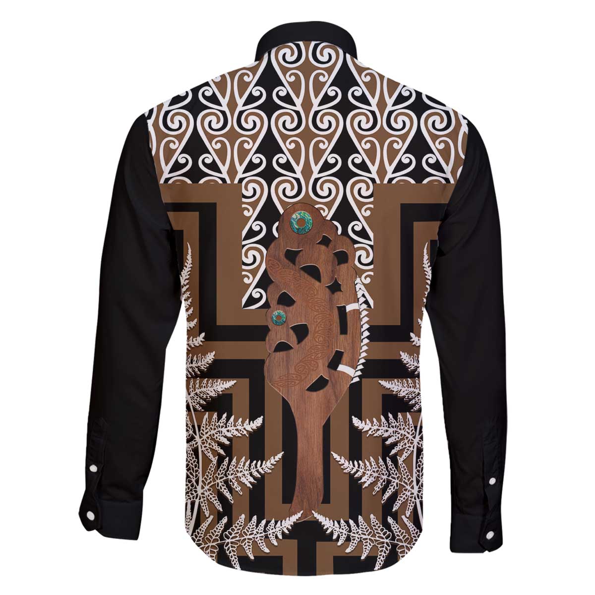 New Zealand Family Matching Puletasi and Hawaiian Shirt Maori Maripi Knife With Poutama Art