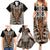 New Zealand Family Matching Summer Maxi Dress and Hawaiian Shirt Maori Maripi Knife With Poutama Art