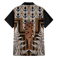 New Zealand Family Matching Summer Maxi Dress and Hawaiian Shirt Maori Maripi Knife With Poutama Art