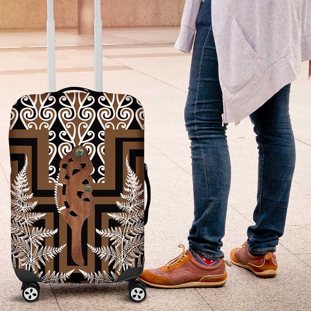 New Zealand Luggage Cover Maori Maripi Knife With Poutama Art