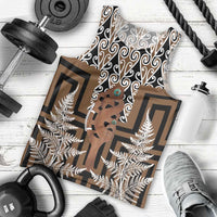 New Zealand Men Tank Top Maori Maripi Knife With Poutama Art LT14 - Polynesian Pride