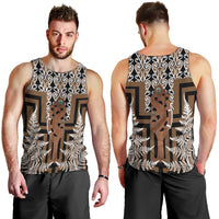 New Zealand Men Tank Top Maori Maripi Knife With Poutama Art LT14 - Polynesian Pride