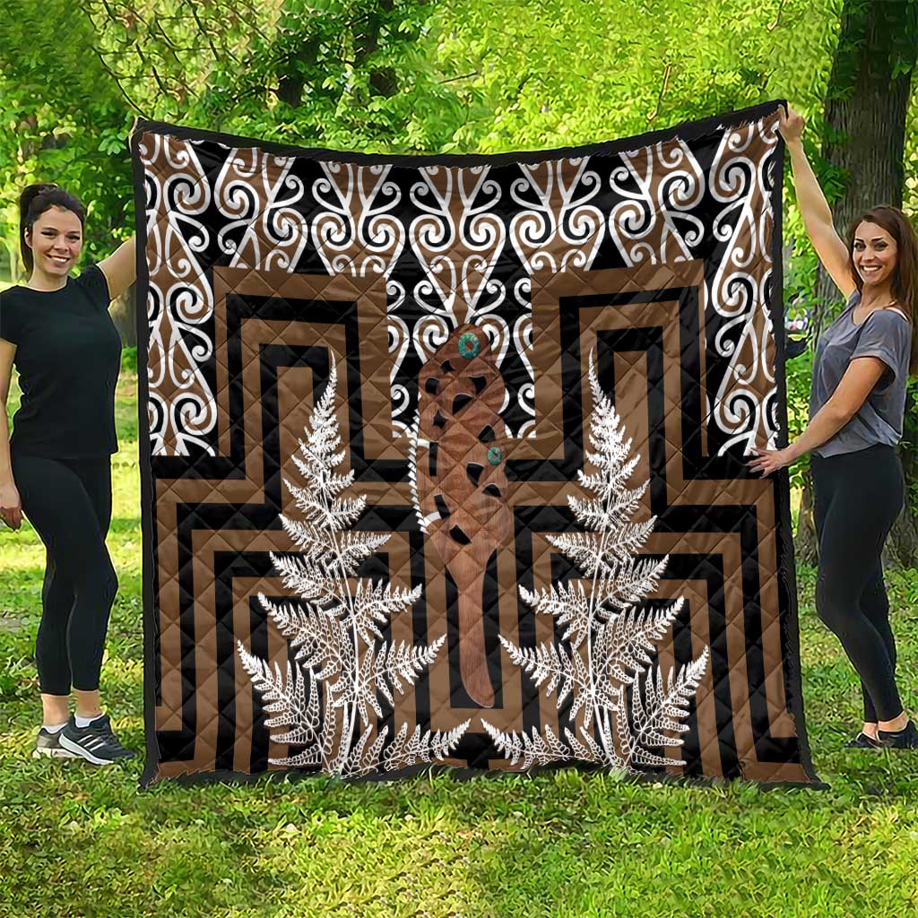 New Zealand Quilt Maori Maripi Knife With Poutama Art