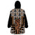 New Zealand Wearable Blanket Hoodie Maori Maripi Knife With Poutama Art