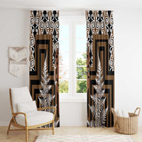 New Zealand Window Curtain Maori Maripi Knife With Poutama Art LT14 - Polynesian Pride