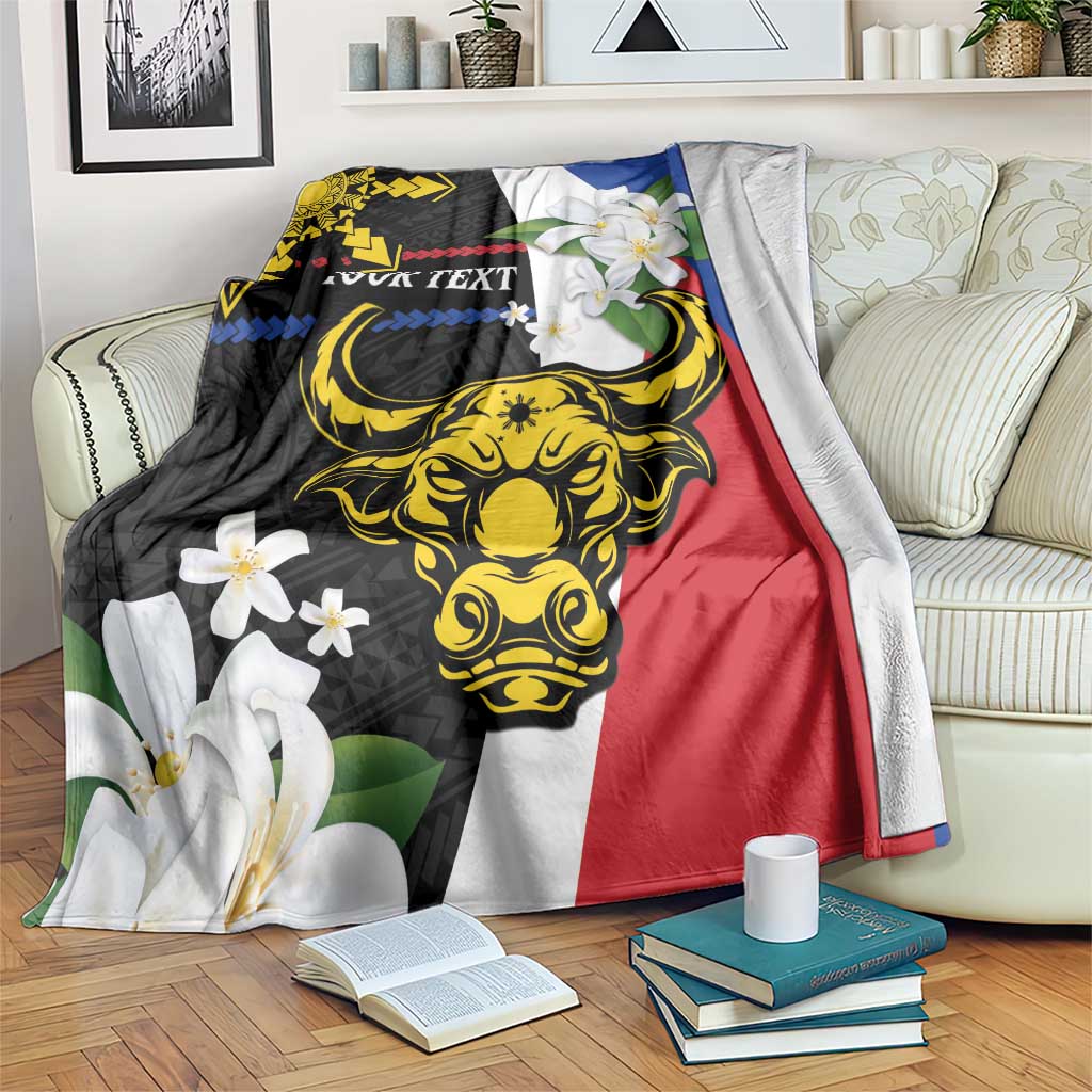 Personalised Philippines Carabao Blanket Filipino Sun Mix Sampaguita Flower