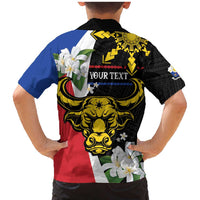 Personalised Philippines Carabao Family Matching Mermaid Dress and Hawaiian Shirt Filipino Sun Mix Sampaguita Flower