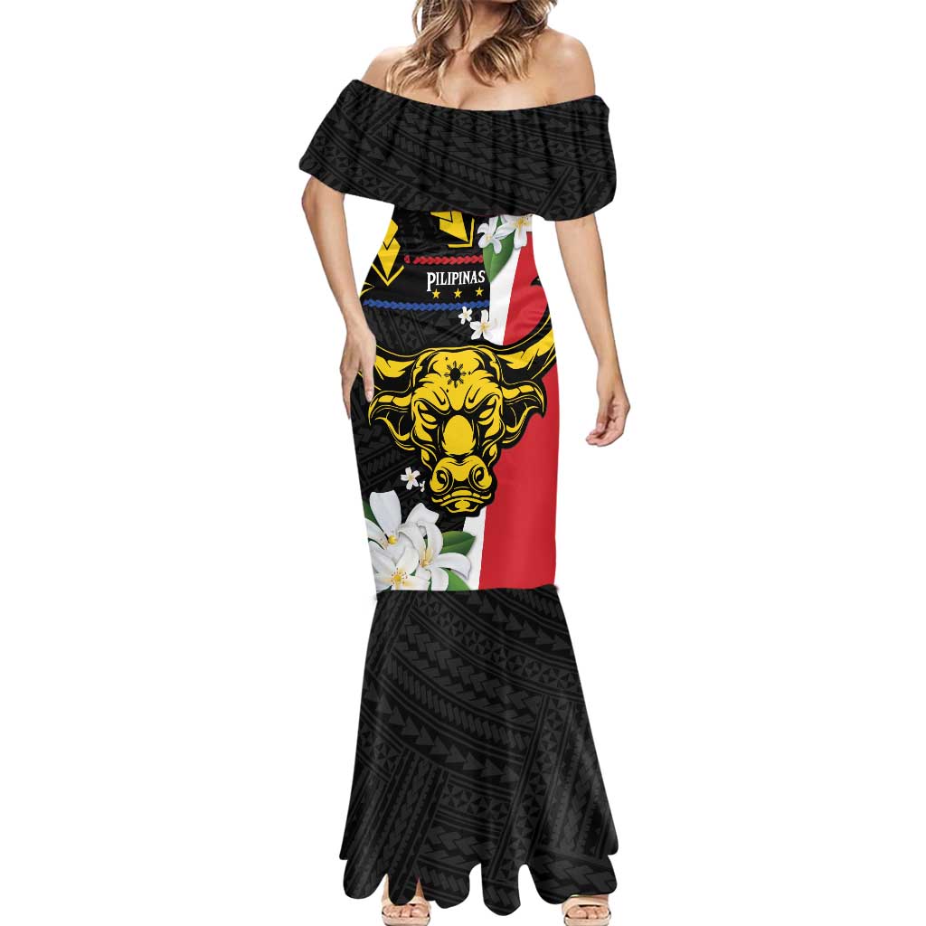 Personalised Philippines Carabao Mermaid Dress Filipino Sun Mix Sampaguita Flower