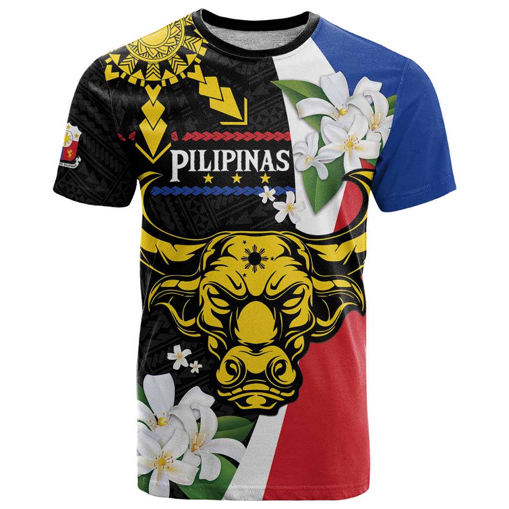 Personalised Philippines Carabao T Shirt Filipino Sun Mix Sampaguita Flower