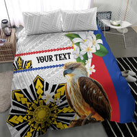 Personalised Philippines Eagle Bedding Set Filipino Sun Mix Sampaguita Flower