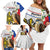 Personalised Philippines Eagle Family Matching Off Shoulder Short Dress and Hawaiian Shirt Filipino Sun Mix Sampaguita Flower