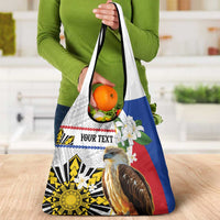 Personalised Philippines Eagle Grocery Bag Filipino Sun Mix Sampaguita Flower