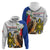 Personalised Philippines Eagle Hoodie Filipino Sun Mix Sampaguita Flower