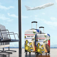Personalised Philippines Eagle Luggage Cover Filipino Sun Mix Sampaguita Flower