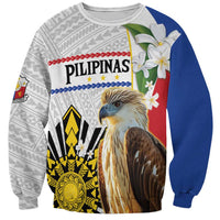 Personalised Philippines Eagle Sweatshirt Filipino Sun Mix Sampaguita Flower