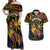 Philippines Sarimanok Couples Matching Off Shoulder Maxi Dress and Hawaiian Shirt Papanok Legendary Bird Okir Polynesian Pattern