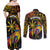 Philippines Sarimanok Couples Matching Off Shoulder Maxi Dress and Long Sleeve Button Shirt Papanok Legendary Bird Okir Polynesian Pattern