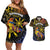 Philippines Sarimanok Couples Matching Off Shoulder Short Dress and Hawaiian Shirt Papanok Legendary Bird Okir Polynesian Pattern