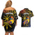 Philippines Sarimanok Couples Matching Off Shoulder Short Dress and Hawaiian Shirt Papanok Legendary Bird Okir Polynesian Pattern