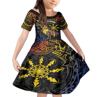 Philippines Sarimanok Family Matching Mermaid Dress and Hawaiian Shirt Papanok Legendary Bird Okir Polynesian Pattern