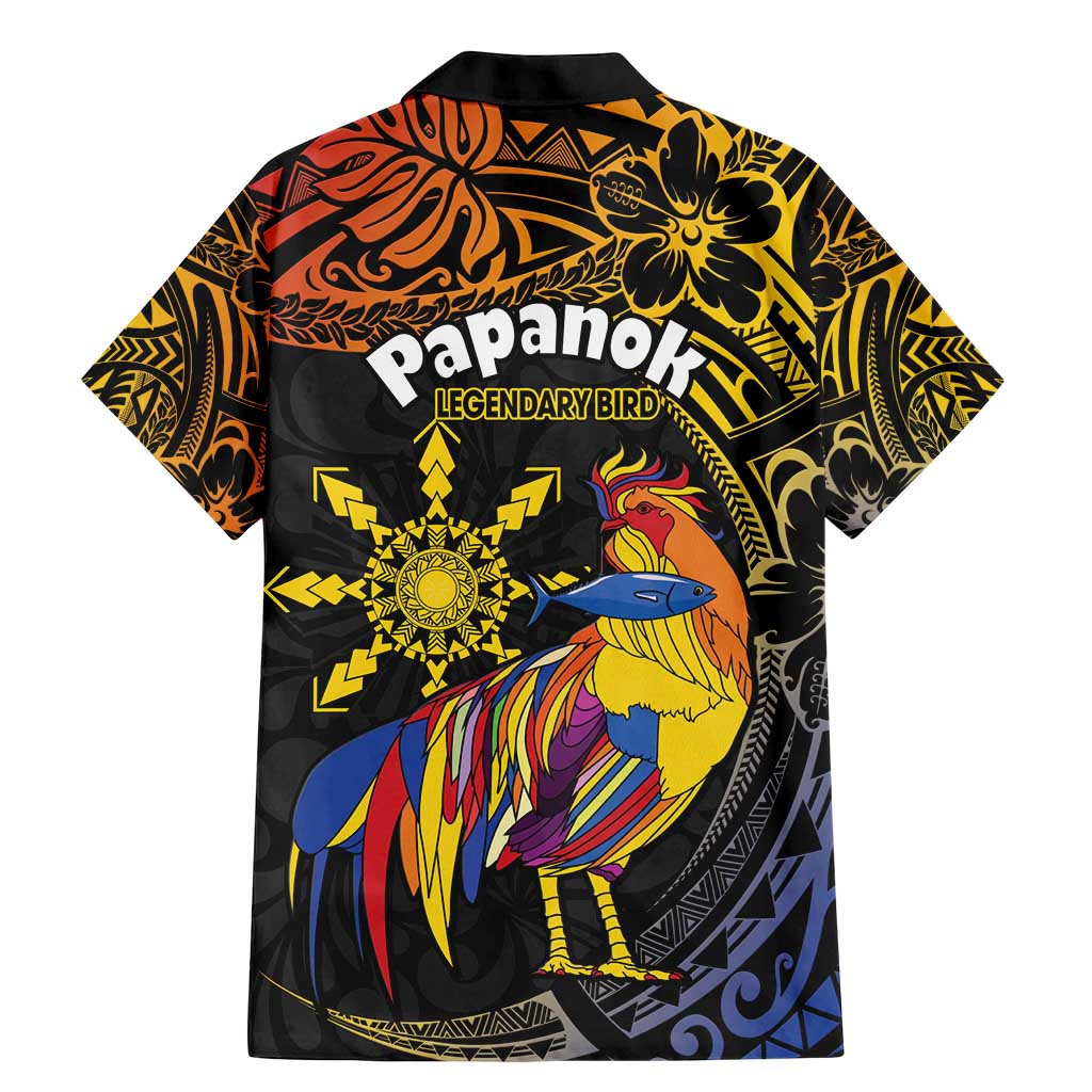 Philippines Sarimanok Family Matching Mermaid Dress and Hawaiian Shirt Papanok Legendary Bird Okir Polynesian Pattern