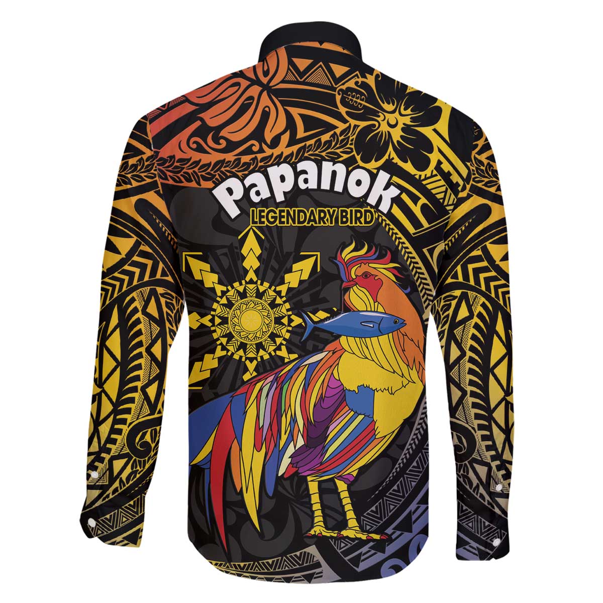 Philippines Sarimanok Family Matching Puletasi and Hawaiian Shirt Papanok Legendary Bird Okir Polynesian Pattern