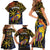 Philippines Sarimanok Family Matching Short Sleeve Bodycon Dress and Hawaiian Shirt Papanok Legendary Bird Okir Polynesian Pattern