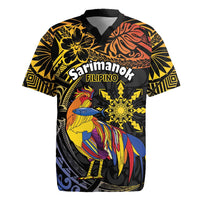 Philippines Sarimanok Rugby Jersey Papanok Legendary Bird Okir Polynesian Pattern