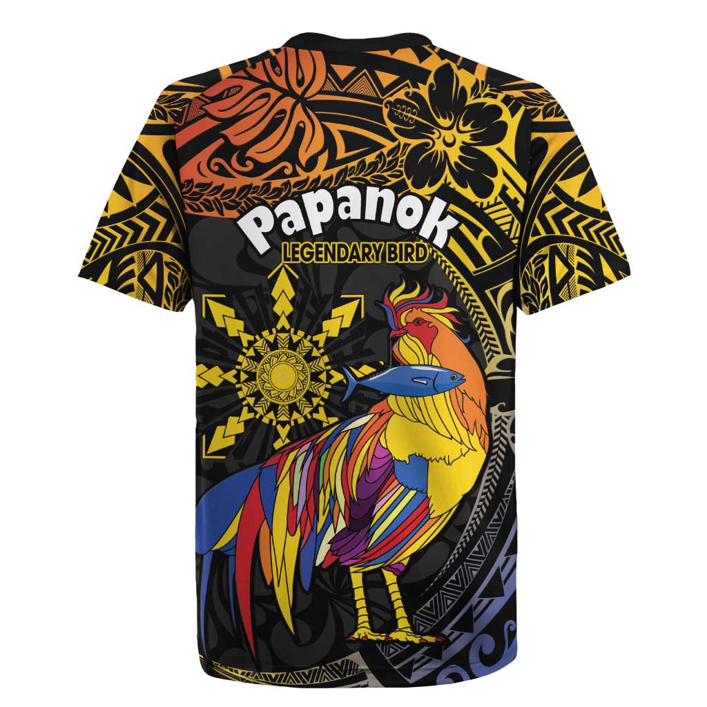 Philippines Sarimanok Rugby Jersey Papanok Legendary Bird Okir Polynesian Pattern