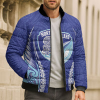 Northland 2026 Rugby Custom Bomber Puffer Jacket NZ Maori Silver Fern