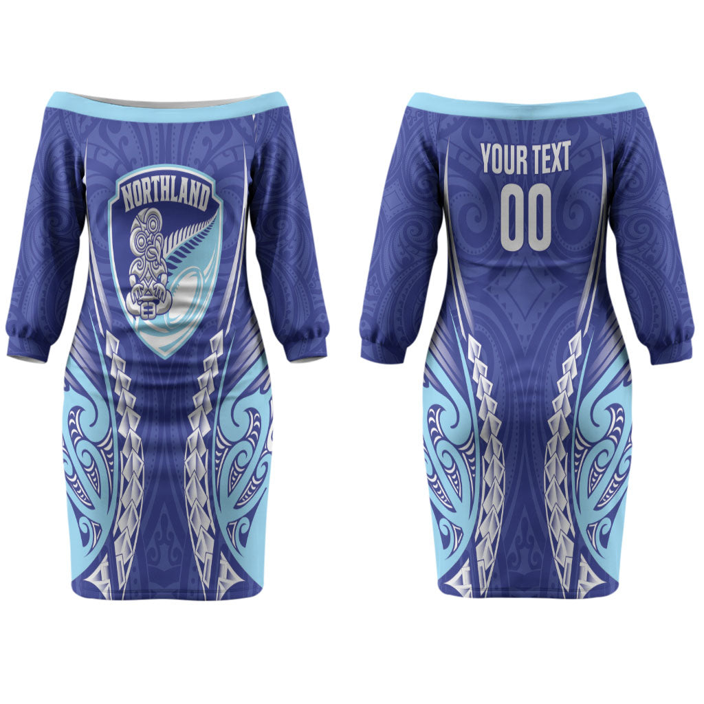Northland 2026 Rugby Custom Couples Matching Off The Shoulder Long Sleeve Dress and Long Sleeve Button Shirt NZ Maori Silver Fern LT14