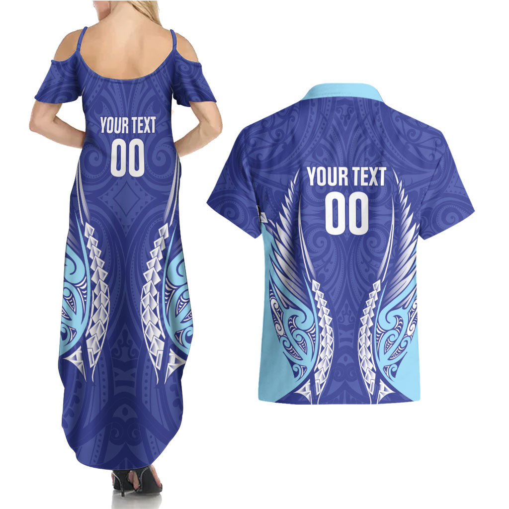 Northland 2026 Rugby Custom Couples Matching Summer Maxi Dress and Hawaiian Shirt NZ Maori Silver Fern