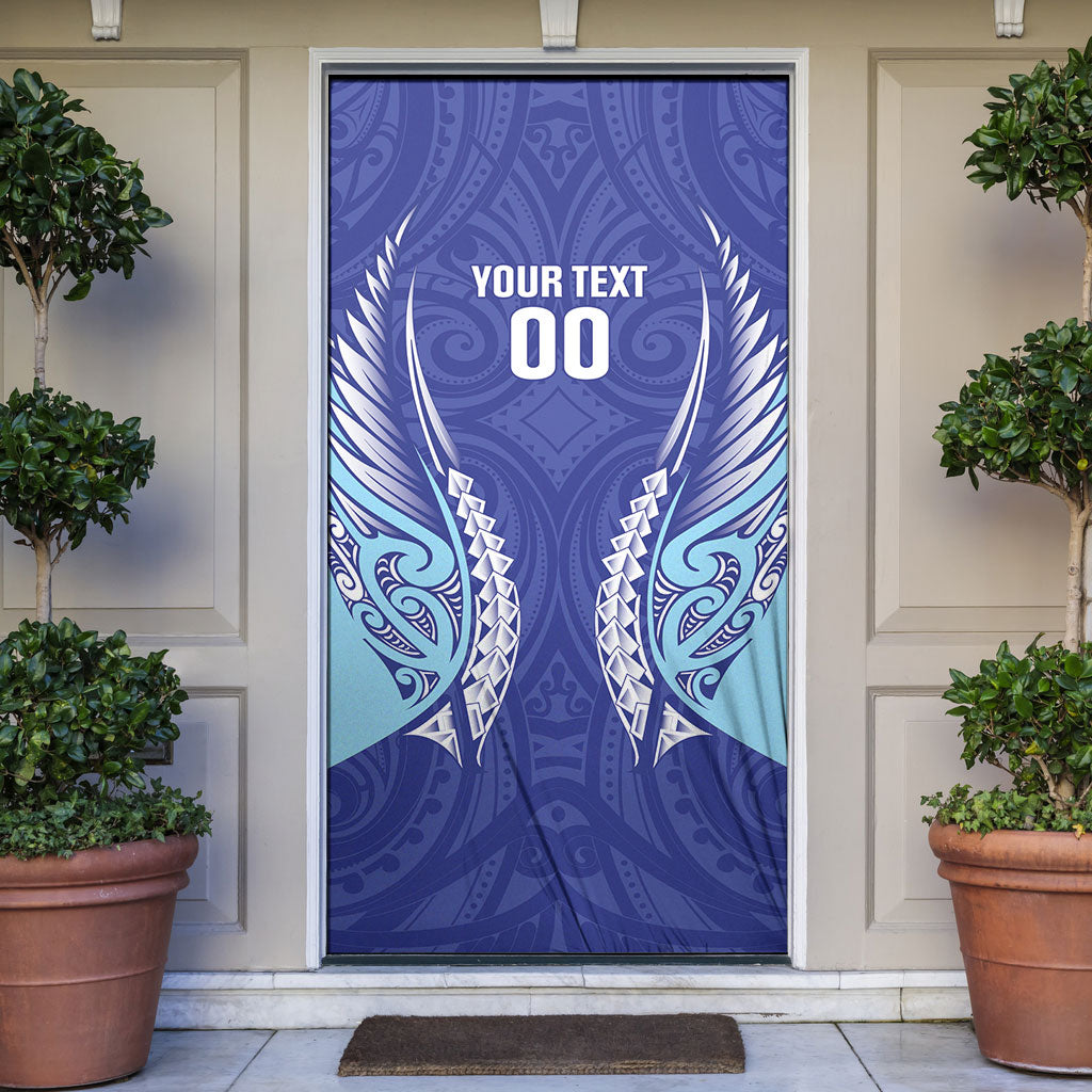 Northland 2026 Rugby Custom Door Cover NZ Maori Silver Fern LT14 Blue - Polynesian Pride