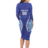 Northland 2026 Rugby Custom Family Matching Long Sleeve Bodycon Dress and Hawaiian Shirt NZ Maori Silver Fern