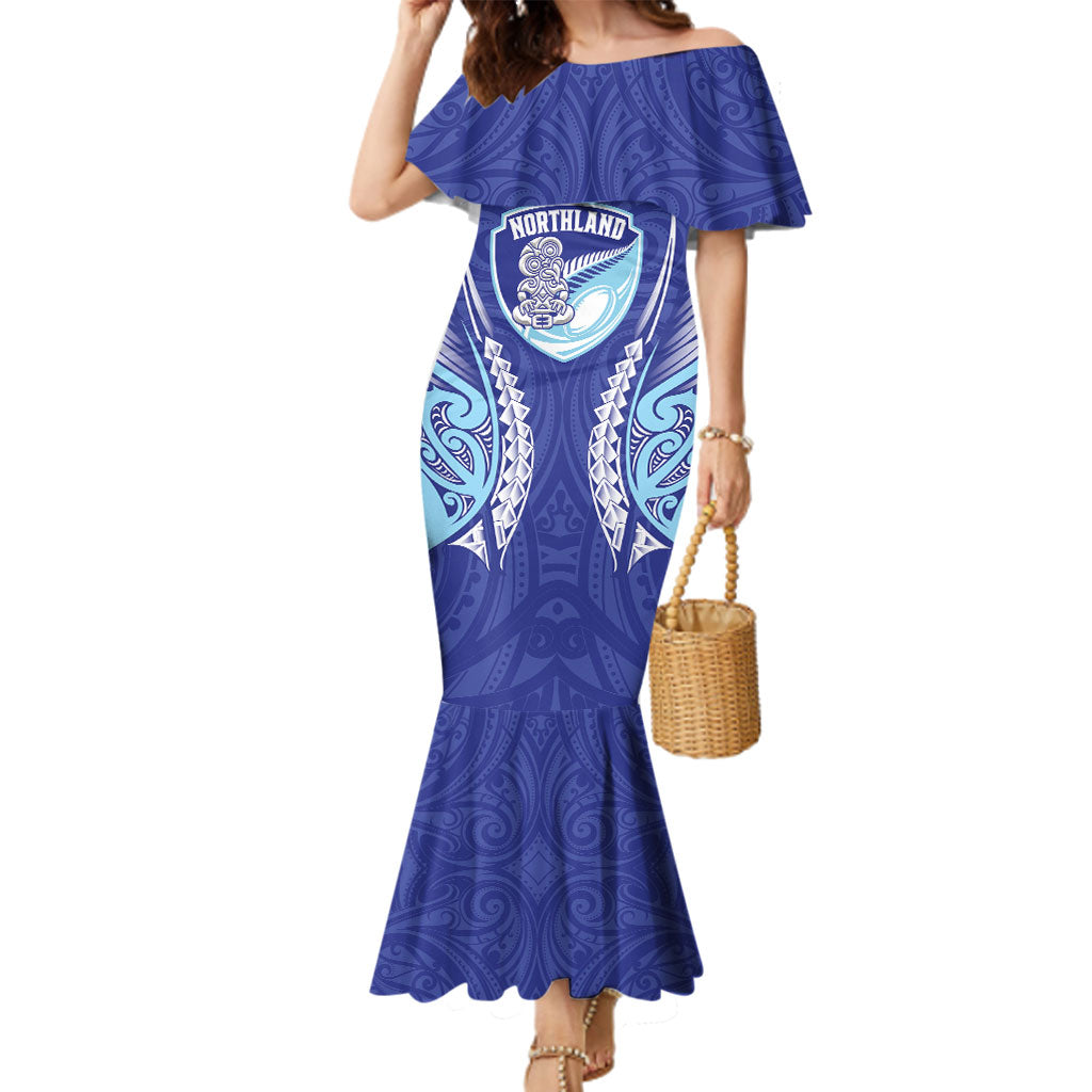 Northland 2026 Rugby Custom Family Matching Mermaid Dress and Hawaiian Shirt NZ Maori Silver Fern