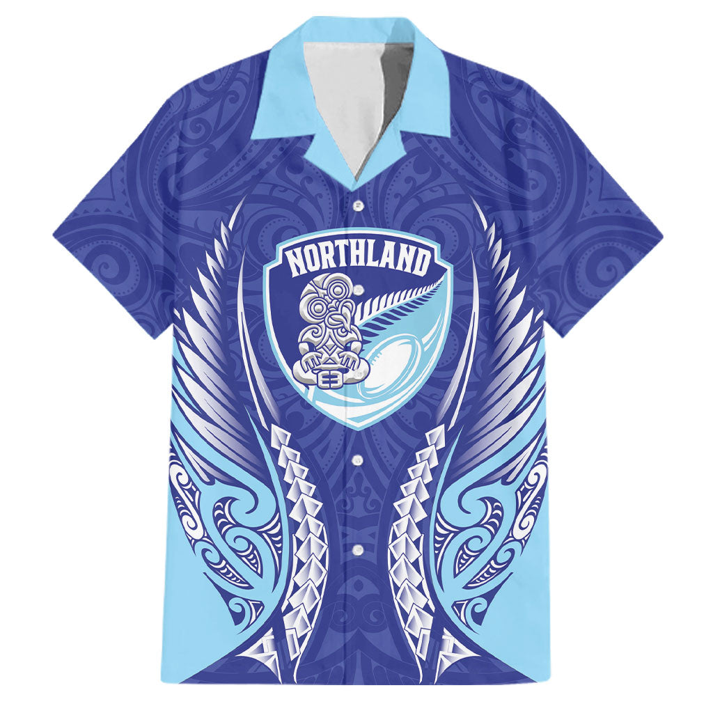 Northland 2026 Rugby Custom Family Matching Off The Shoulder Long Sleeve Dress and Hawaiian Shirt NZ Maori Silver Fern