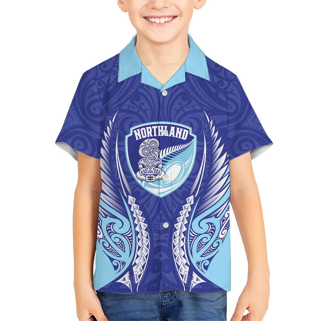 Northland 2026 Rugby Custom Family Matching Off The Shoulder Long Sleeve Dress and Hawaiian Shirt NZ Maori Silver Fern