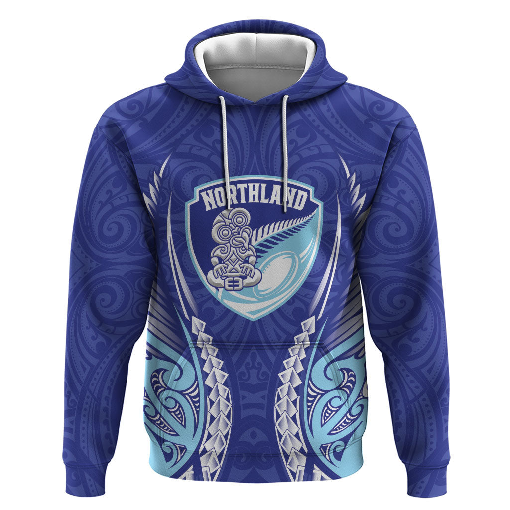 Northland 2026 Rugby Custom Hoodie NZ Maori Silver Fern LT14 Pullover Hoodie Blue - Polynesian Pride