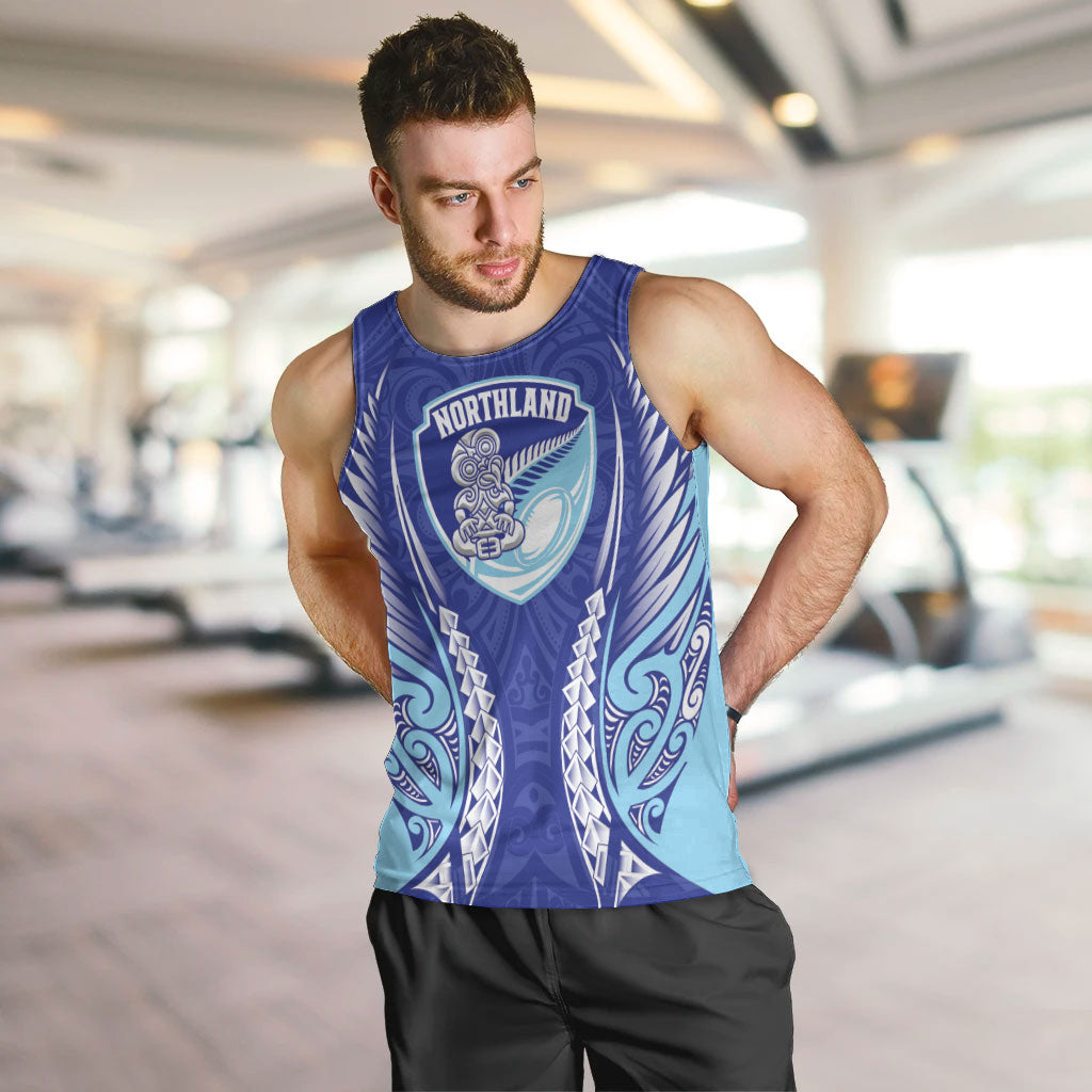 Northland 2026 Rugby Custom Men Tank Top NZ Maori Silver Fern LT14 Blue - Polynesian Pride