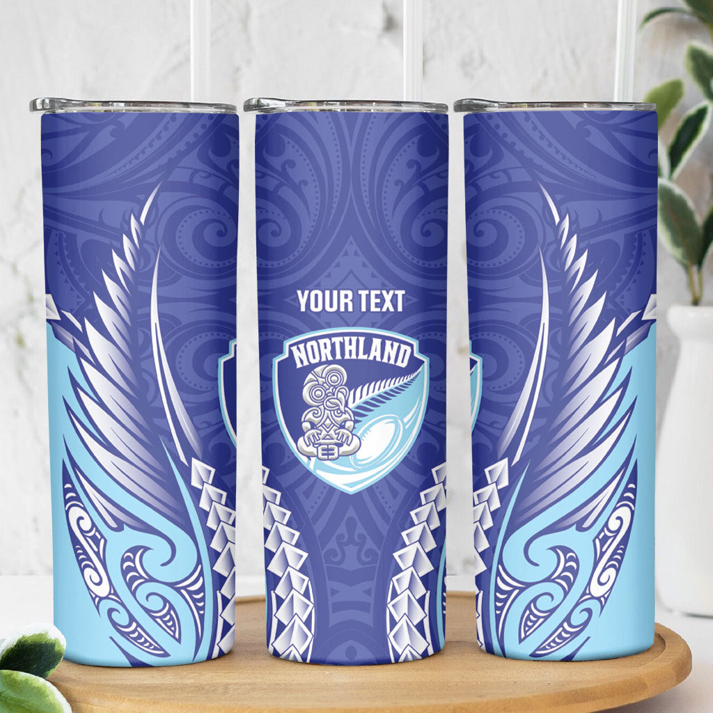 Northland 2026 Rugby Custom Skinny Tumbler NZ Maori Silver Fern