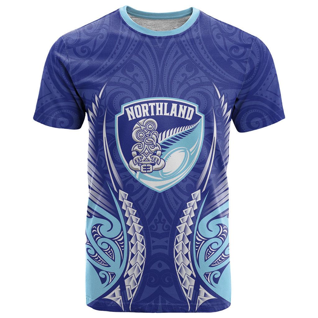 Northland 2026 Rugby Custom T Shirt NZ Maori Silver Fern LT14 Blue - Polynesian Pride