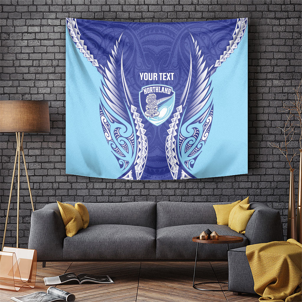 Northland 2026 Rugby Custom Tapestry NZ Maori Silver Fern LT14 Blue - Polynesian Pride