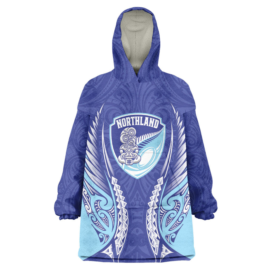 Northland 2026 Rugby Custom Wearable Blanket Hoodie NZ Maori Silver Fern
