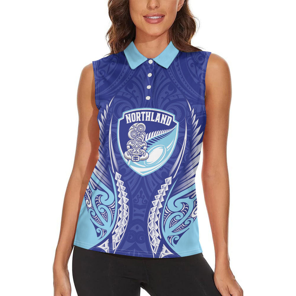 Northland 2026 Rugby Custom Women Sleeveless Polo Shirt NZ Maori Silver Fern