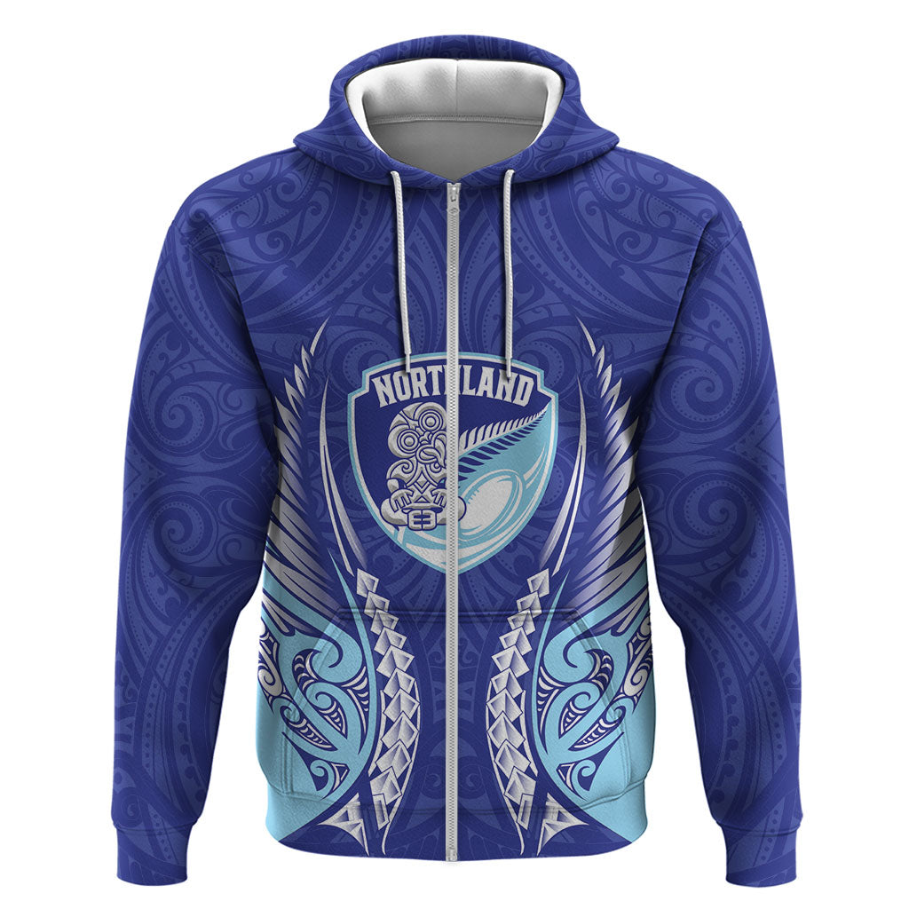 Northland 2026 Rugby Custom Zip Hoodie NZ Maori Silver Fern