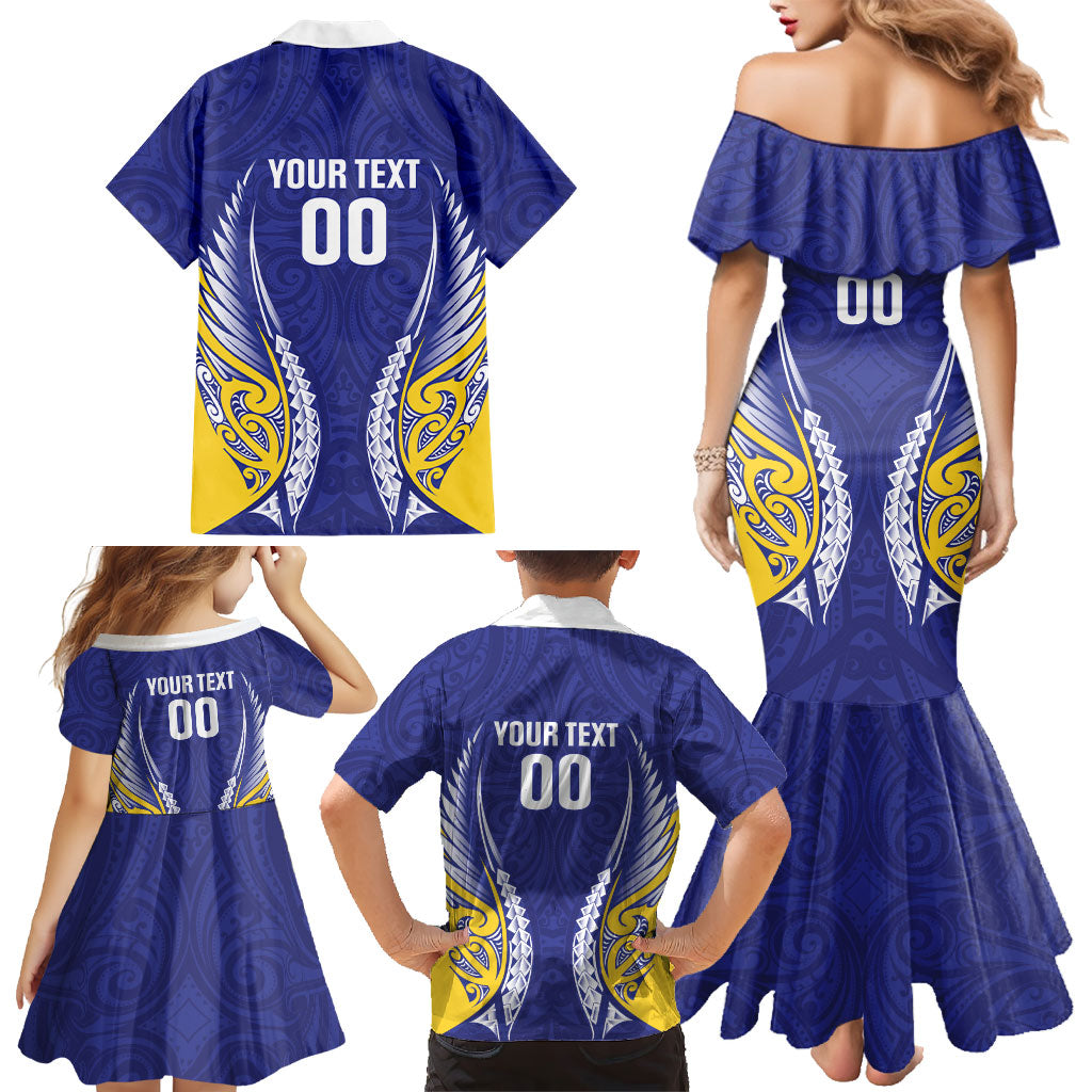 Otago 2026 Rugby Custom Family Matching Mermaid Dress and Hawaiian Shirt NZ Maori Silver Fern