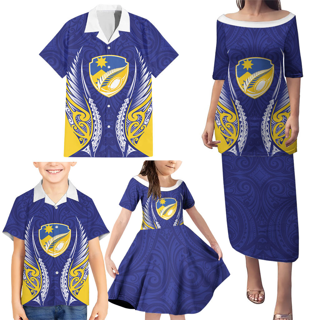 Otago 2026 Rugby Custom Family Matching Puletasi and Hawaiian Shirt NZ Maori Silver Fern LT14 - Polynesian Pride