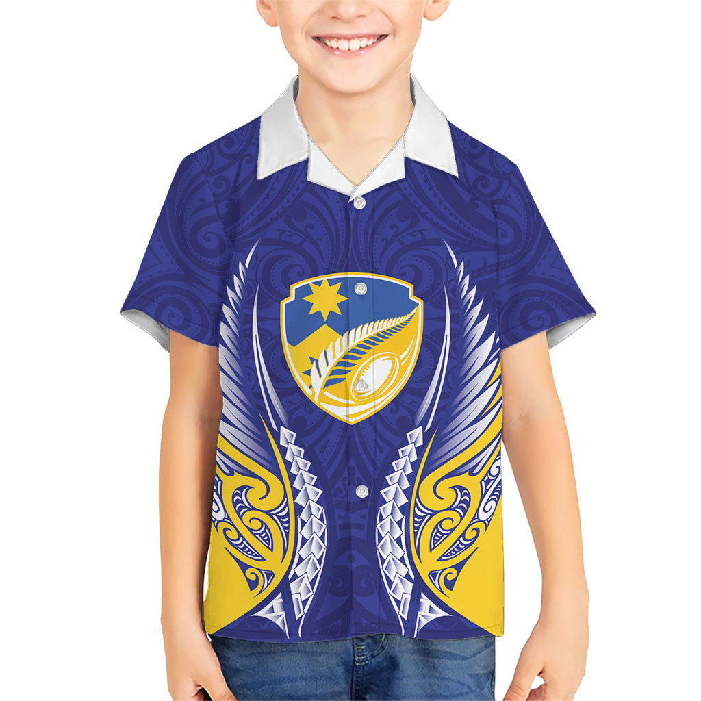 Otago 2026 Rugby Custom Family Matching Short Sleeve Bodycon Dress and Hawaiian Shirt NZ Maori Silver Fern