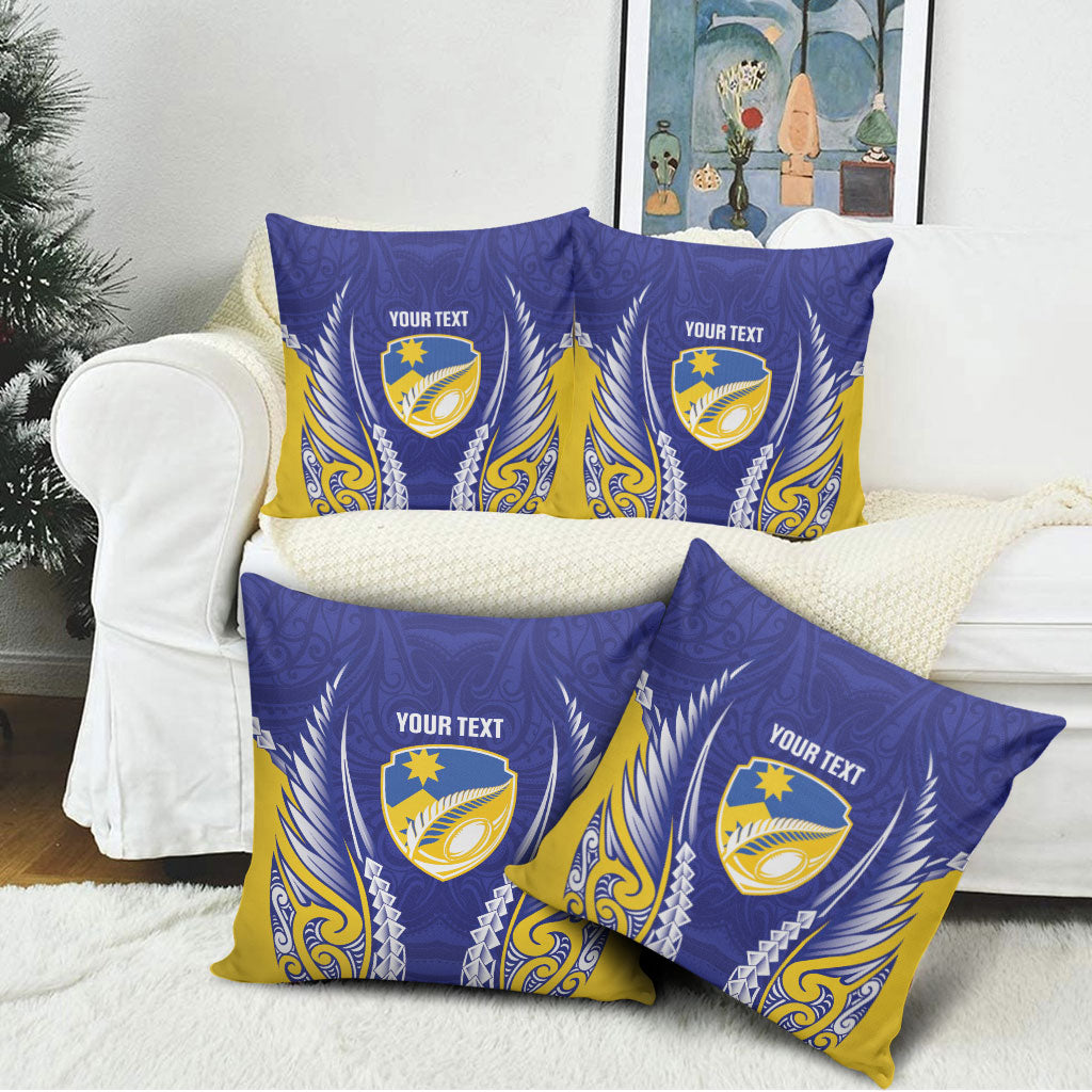 Otago 2026 Rugby Custom Pillow Cover NZ Maori Silver Fern
