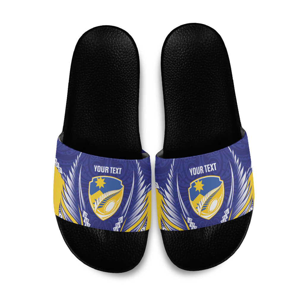 Otago 2026 Rugby Custom Slide Sandals NZ Maori Silver Fern